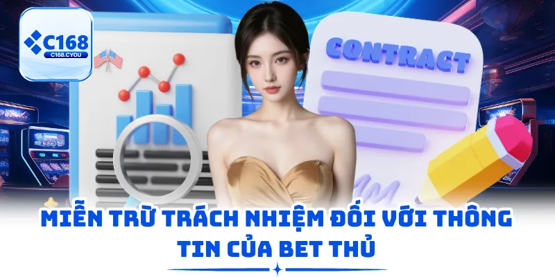 Miễn trừ trách nhiệm đối với thông tin của bet thủ